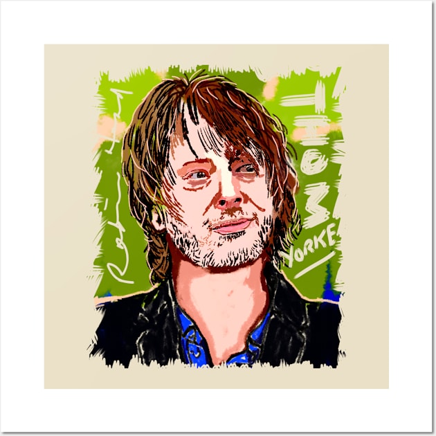 Thom yorke rock star radiohead band Wall Art by Nikimir